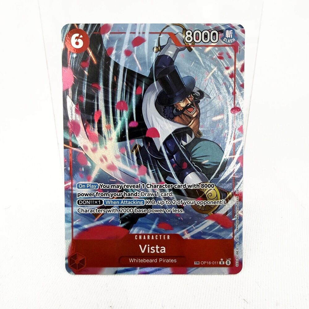 Vista One Piece OP16-011 Time Of Battle Treasure Rare Alt Art English NM Red